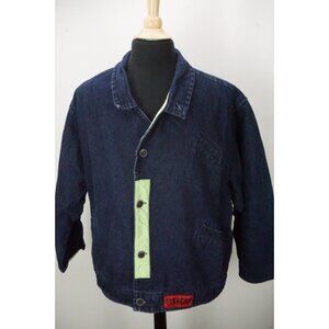 Gotcha Jean Jacket VINTAGE Cotton Button Up Coat Sz L
